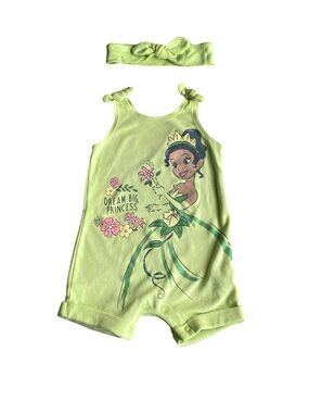 Disney Princess Lime Green 6-9 M Romper